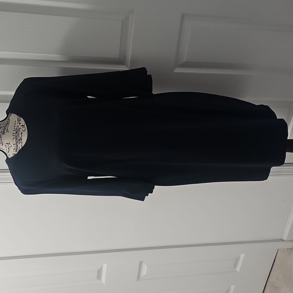 Banana Republic Navy Blue 3/4 Length Flutter Sleeve Dresss. Size14